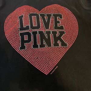 Victoria's Secret Kids Tee - Black with Pink Heart